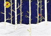 Birch Trees in Winter Deluxe Boxed Holiday Cards