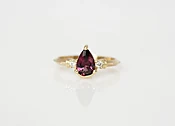 Aether Ring with 0.95ct Magenta Spinel + White Diamonds | 14k Yellow Gold | One of a Kind — TYTIN