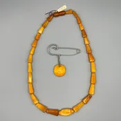 Amber Necklace with Amber Pin (set)