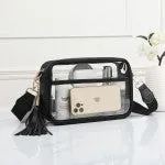 Black Trimmed Clear Bag