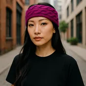 Alpaca/Merino Wool Cabled Headband