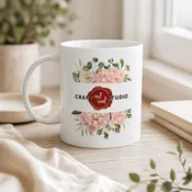 Red Seal Craft Studio Floral Mug — Red Seal Craft Studio