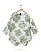 KINI ZAMORA - Toile Piʻapa 3/4 Sleeve Top