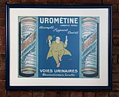 American Vintage Poster 'Urometine' by Lochard, 1920's (Framed As Is)