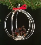 Brown Bear Ornament — Lawrence Family Glass Blowers