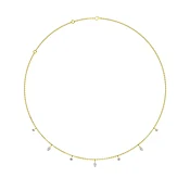 1.00 Carat Pierced Round & Marquise Lab Grown Diamond Necklace