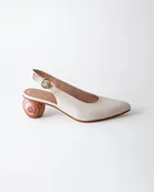 Canela Slingback Heel Bone Nappa
