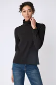 Alma Rib T-Neck Black