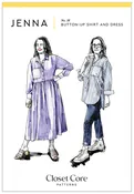 Jenna Button Up Shirt and Dress - Closet Core Patterns