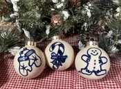 Christmas Ball Ornaments – Sugar & Spice (3 pieces)