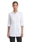 Belted Button Front Tunic, Cotton Poplin