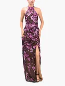 Bronix Botanicals Halter Column Gown