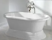 Dana 60-inch Dual Acrylic Bathtub with Pedestal