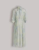Abito camicia in chiffon con stampa floreale