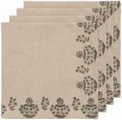 Danica Heirloom Set of 4 Block Print Napkins