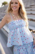 All American Girl Top - Blue