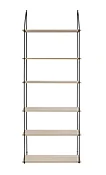 6 Tier Wood & Metal Wall Shelf