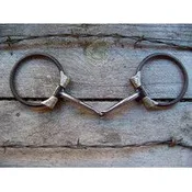 Bit - Antique D-Ring with German Silver Engraved Trim