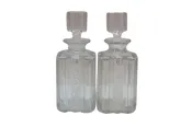 2 Fostoria Sunray Blown Glass Scotch Rye Liquor Decanter Bottles 9