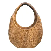 Hand-Carved Poppies Tote