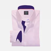 Baby Pink Custom Made Self Polka Dot Shirt