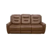 Abbott Camel Leather Power Sofa with Power Headrest