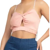 Turn Back Time Crop-Blush