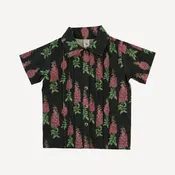 benny shirt | red foxglove | organic cotton gauze