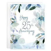 Anniversary card - 25th Anniversary Flowers - 25 Years