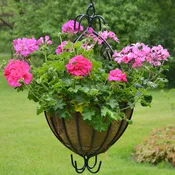 16 Inch Spanish Hanging Planter & Liner Set