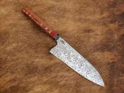 NHB019 - Macadamia nut- Canvas/Linen Micarta Kitchen Knife