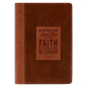 Stand Firm in the Faith Honey-brown and Espresso Faux Leather Classic Journal - 1 Corinthians 16:13 (Copy)