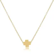 16" NECKLACE GOLD - SIGNATURE CROSS GOLD