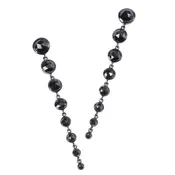 Black Diamond Dangle Earrings