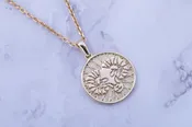 14k Gold Aries Zodiac Charm Necklace