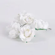 12 Paper Flowers White Paper Flowers (6x12)