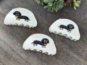 Dachshund Dog Print Hair Clip