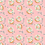 Paintbrush Studio Fabrics - Food Trucks - Donuts on Pink