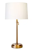 Alexis Cordless Table Lamp - Antique Brass with Linen Shade