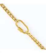 Howards 2 Tone Carabiner Chain Necklace Gold L