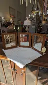 Antique trifold wood framed mirror — Simply Rescued