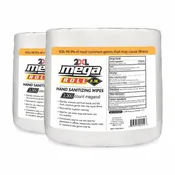 2XL 2XL422 Hand Sanitizer Wipes, Box, 2,300 Wipes per Container, Fragrance Free, Mega Roll, 2 PK