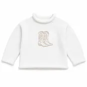 Darling Cowboy Boots Rollneck Sweater - Ivory