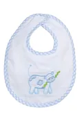 3 Marthas Cow Applique Basic Bib-Blue