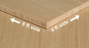 1/4 Inch Natural Vertical Unfinished Bamboo Plywood