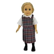 18" Doll Uniform - Plaid 43 Jumper with Shirt