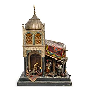 A Fine Cold Painted Austrian Bronze Figural Lamp Sculpture by  Chotka
