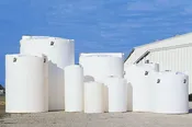 2000 Gallon HDLPE Vertical Liquid Storage Tank with Opaque Resin