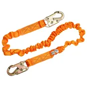 4.5'–6' Single Leg Stretch Lanyard – 2 Snap Hooks
