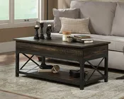 Steel River Lift Top Coffee Table Carbon Oak Finish